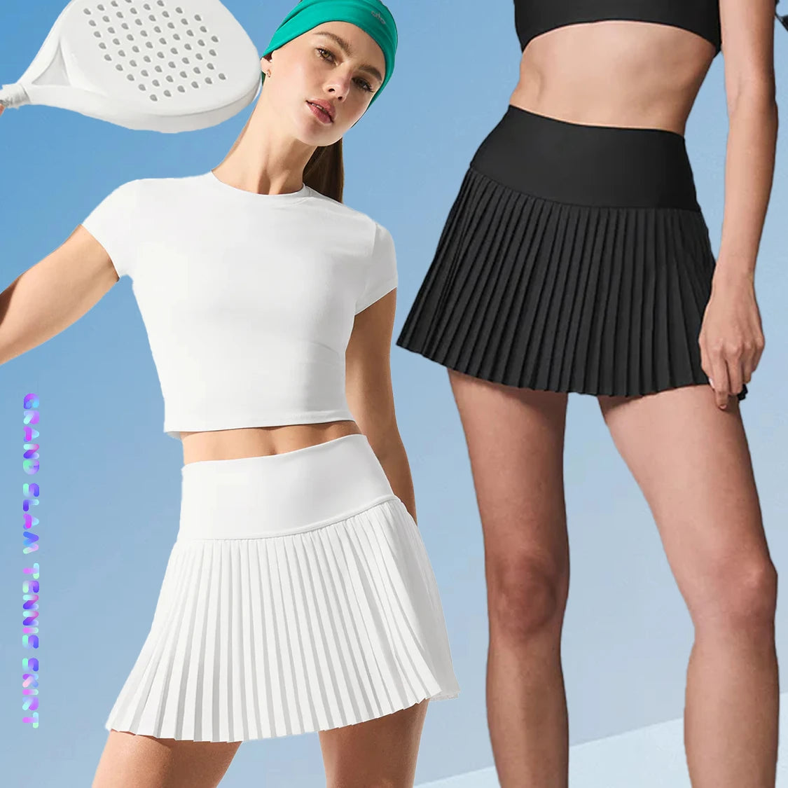 AL Tennis Skirt Golf Skirt  Tenis Skirt Yoga Sport Gym Pleated Skirt Cool and Comfortable in Summer Cute and Sexy
