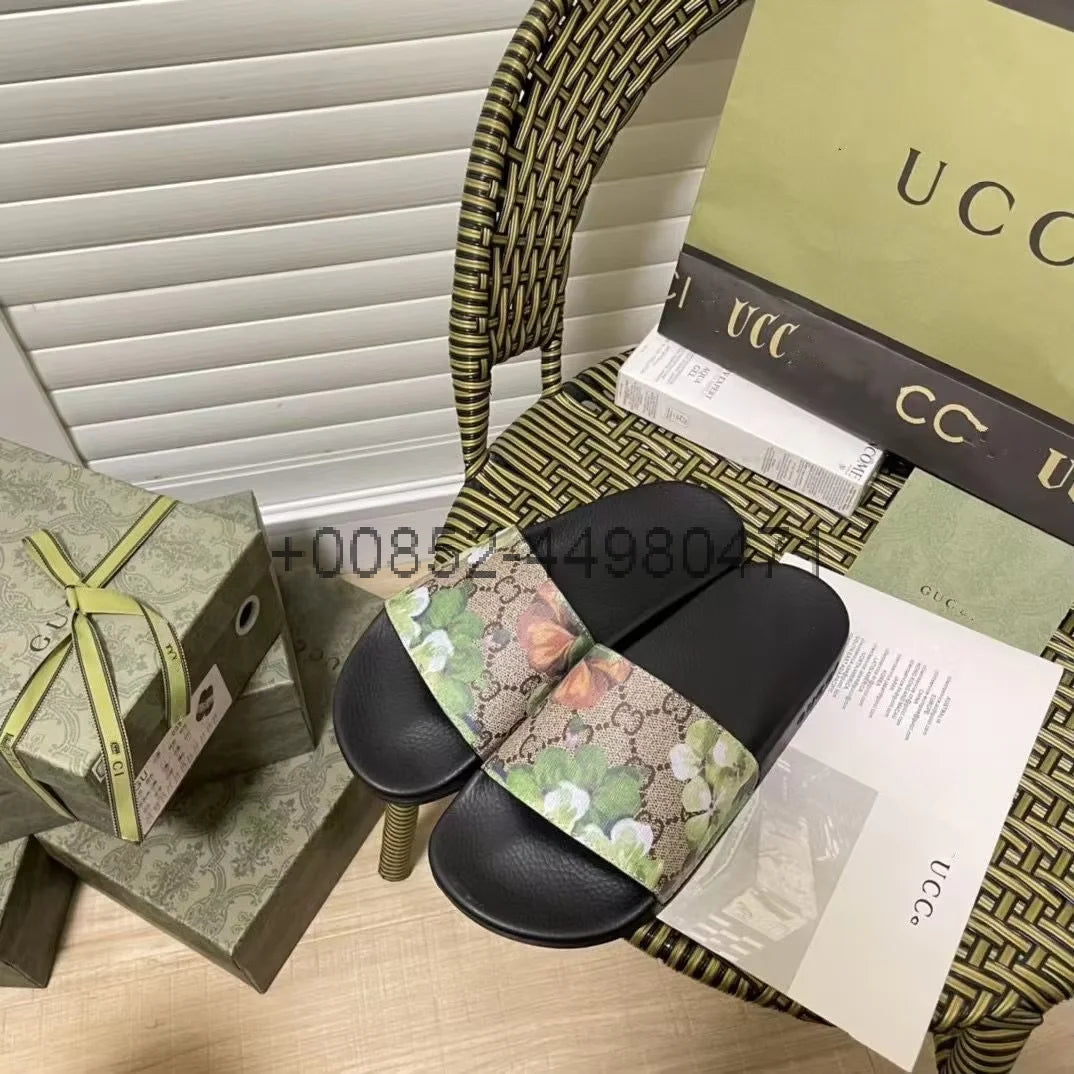 25 explosive slippers summer fashion outside wear women couples new striped thick soles non-slip word home bath bathroom