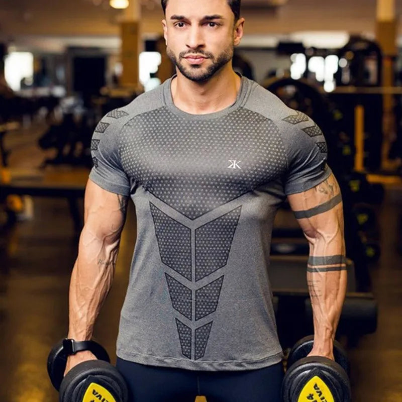 New large-type Men Compression T-shirt men Sporting Skinny Tees Shirt Male Gyms Running T-shirt Fitness Sports t-shirts men tops
