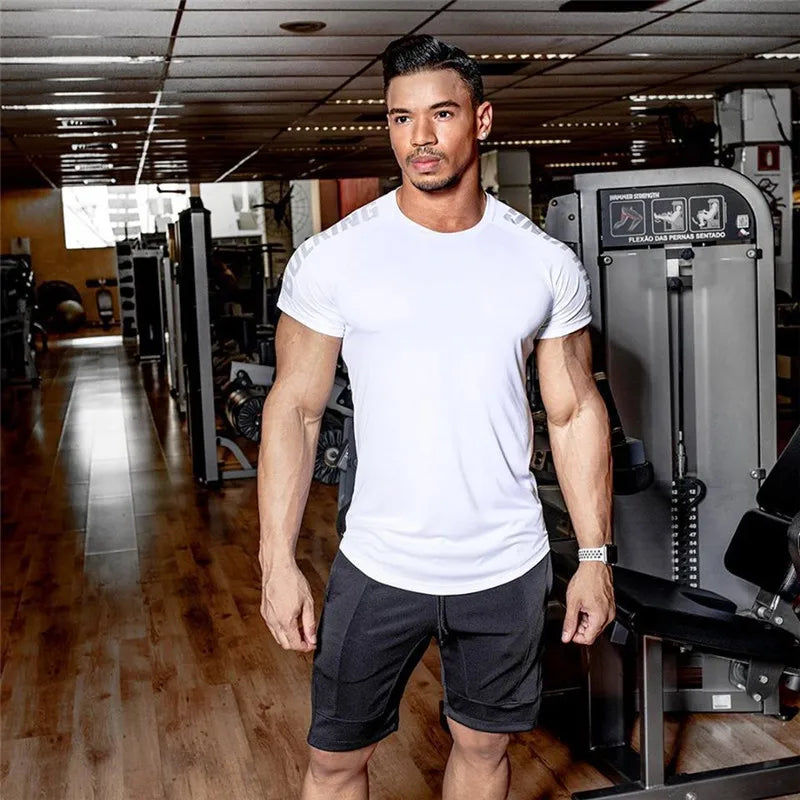 New large-type Men Compression T-shirt men Sporting Skinny Tees Shirt Male Gyms Running T-shirt Fitness Sports t-shirts men tops