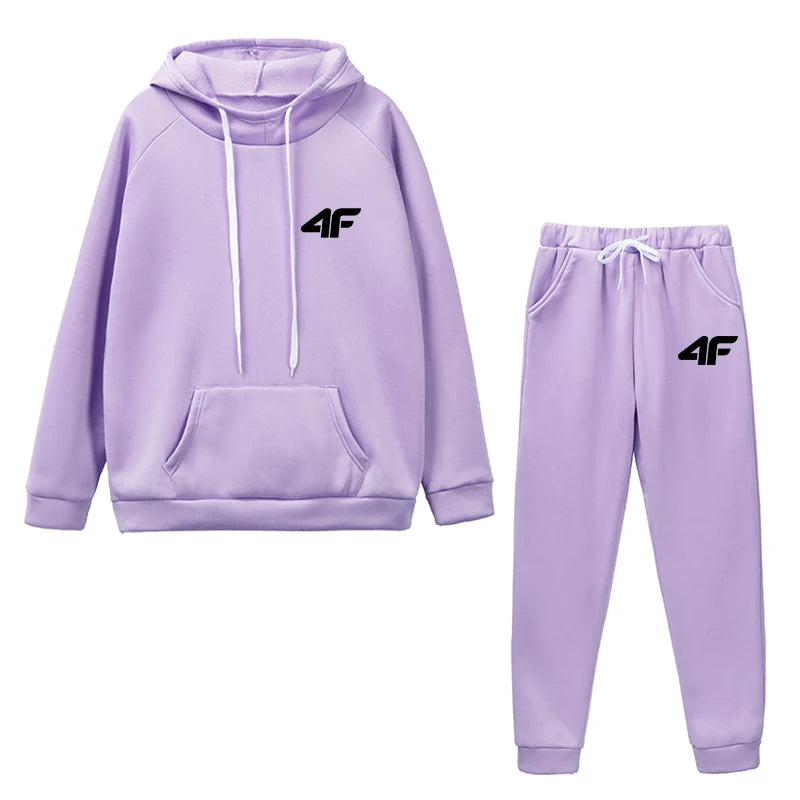 2025 Hot Sale Women Fashion Tracksuit Hoodies and Sweatpants High Quality Ladies Daily Casual Sports Jogging Suit Hooded Outfits