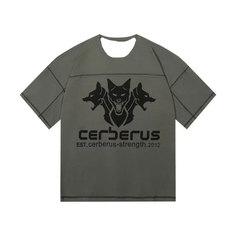 Cerberus T-shirts Graphic Short Sleeve Bodybuilding Basketball 3D Print T Shirt Workout Gym Men's Clothing Running Sports Tops