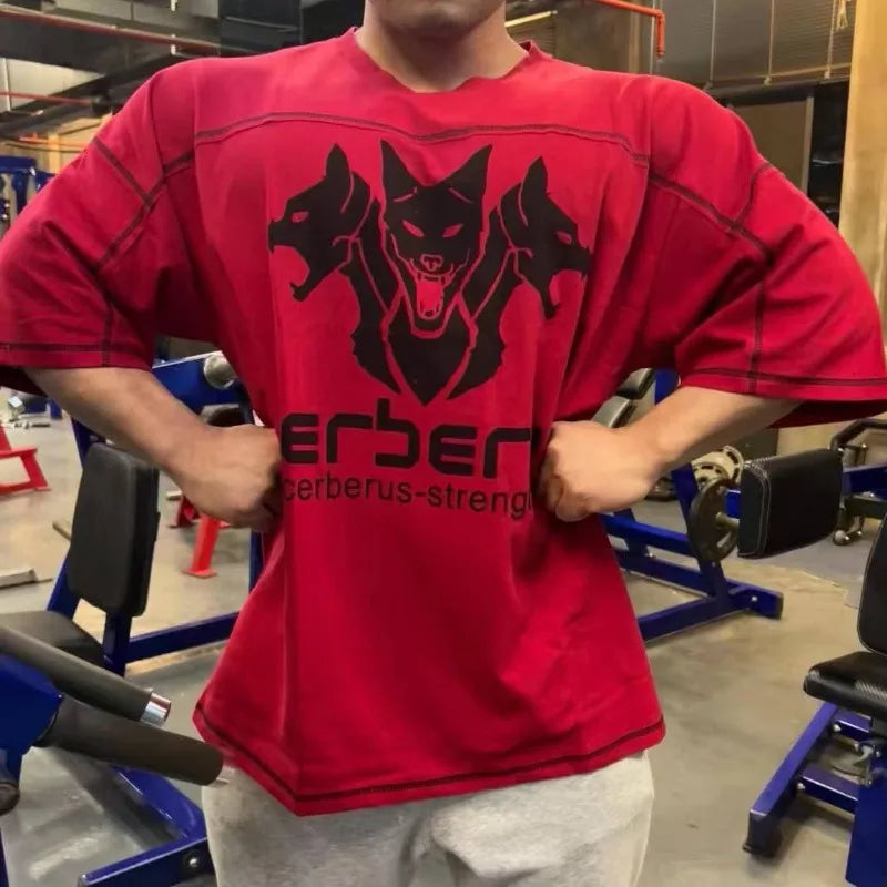 Cerberus T-shirts Graphic Short Sleeve Bodybuilding Basketball 3D Print T Shirt Workout Gym Men's Clothing Running Sports Tops