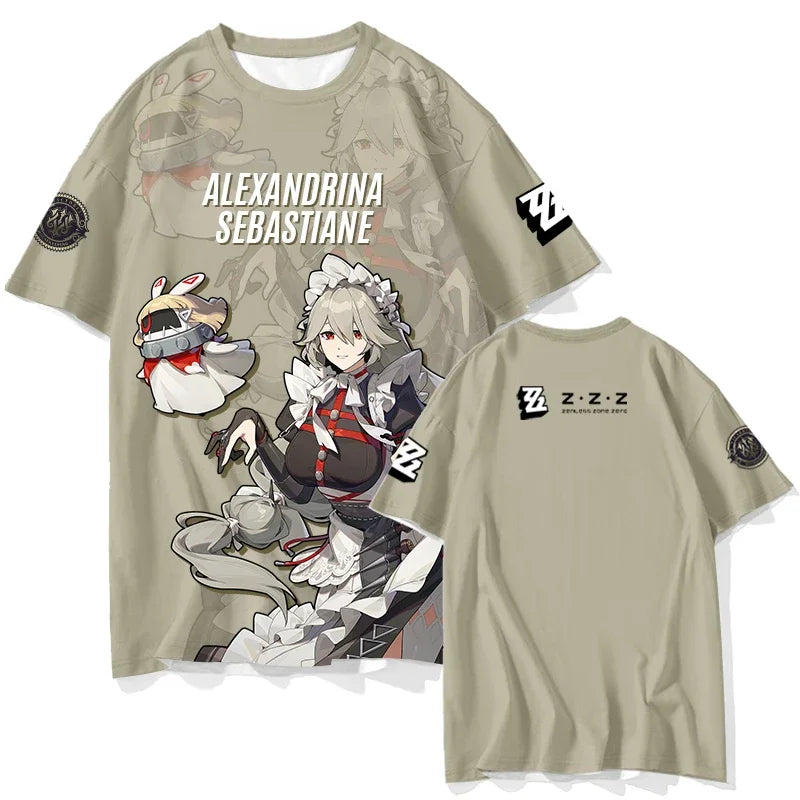 Popular ARPG Game Zenless Zone Zero Print T-Shirts 3D Fashion Men/Women Short Sleeve Crew Neck Tee Harajuku Style Streetwear Top