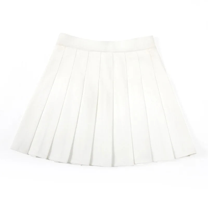 Without Shorts Women Skirts High Waist A-Line Woman Pleated Skirt Summer Fashion Female Mini Harajuku Ladies Short