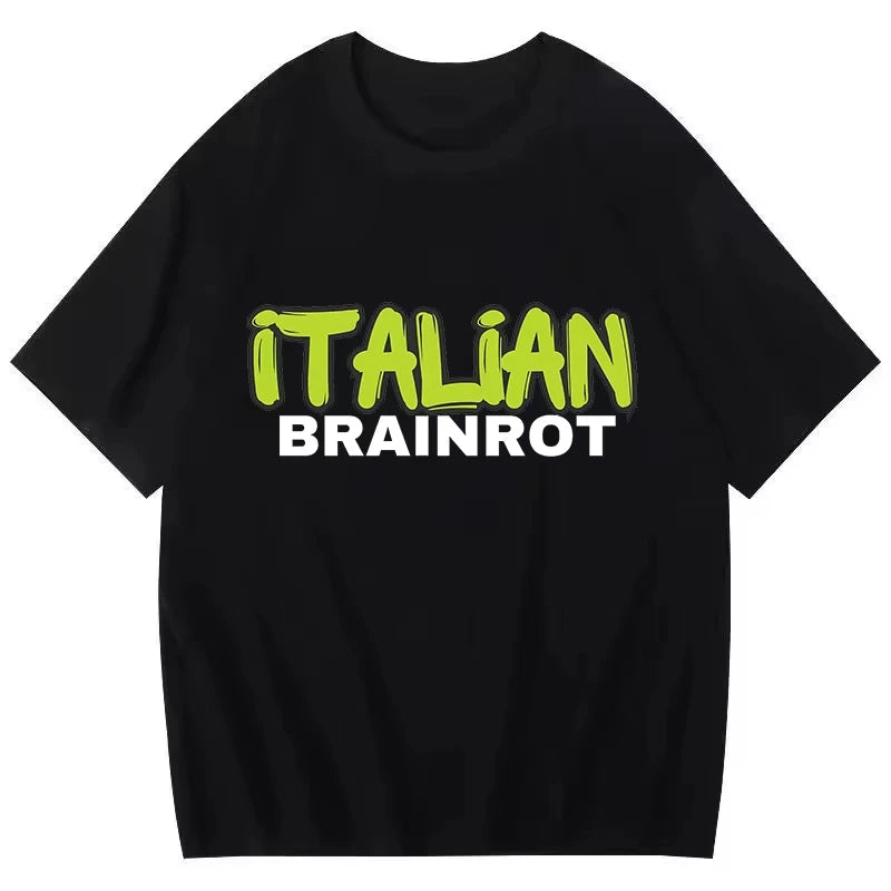 Tralalero Tralala Tung Sahur Bombardiro Crocodilo Tee Shirt Funny Italian Brainrot T-shirt Men Women Meme Print Top Short Sleeve