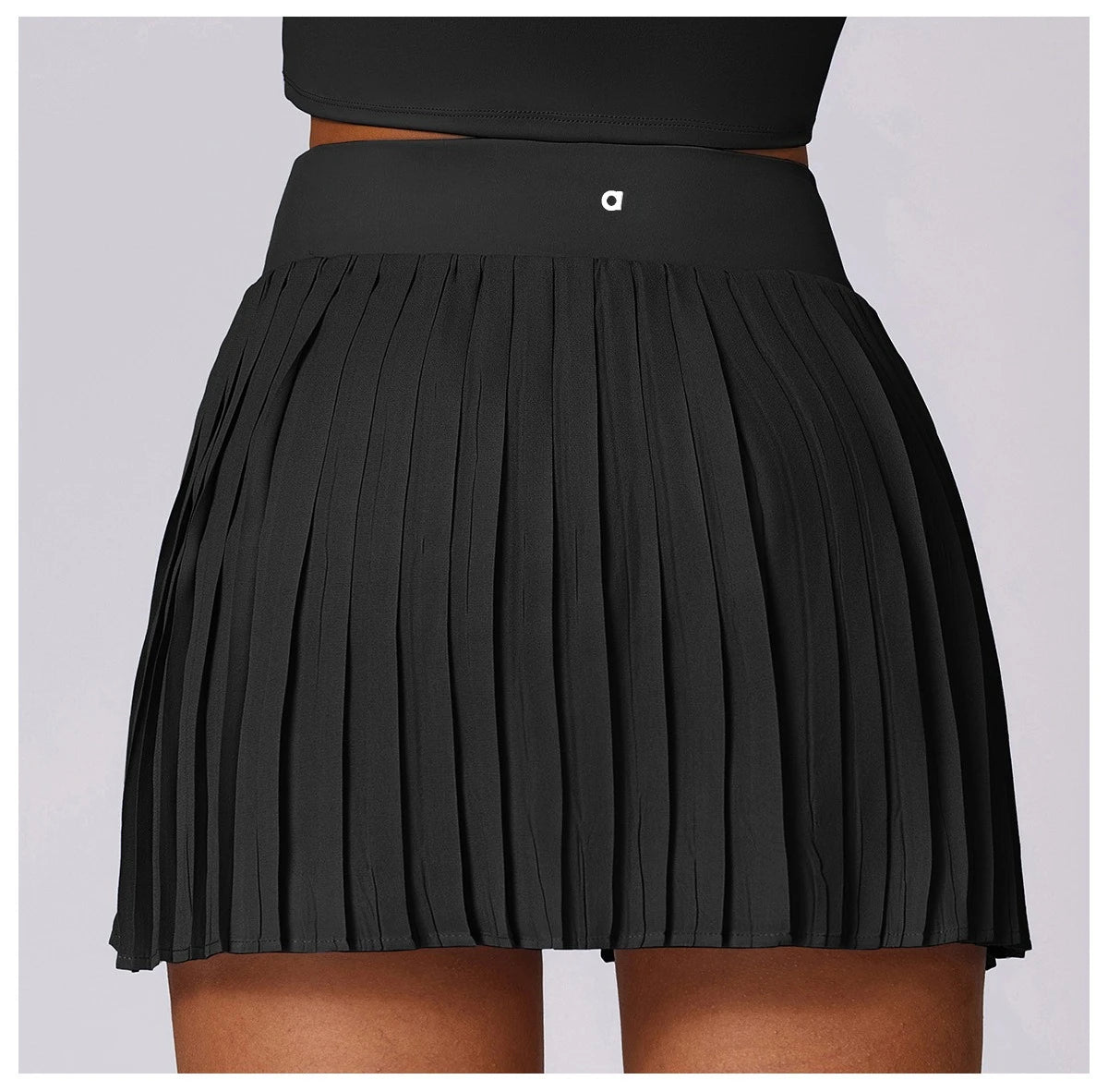 2025 Womens Tennis Skirt with Shorts Plisse Gym Running Golf Yoga Sexy Sportswear Black