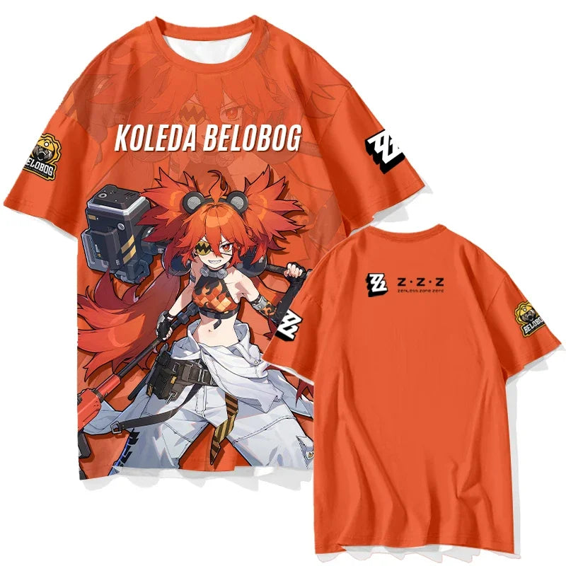 Popular ARPG Game Zenless Zone Zero Print T-Shirts 3D Fashion Men/Women Short Sleeve Crew Neck Tee Harajuku Style Streetwear Top