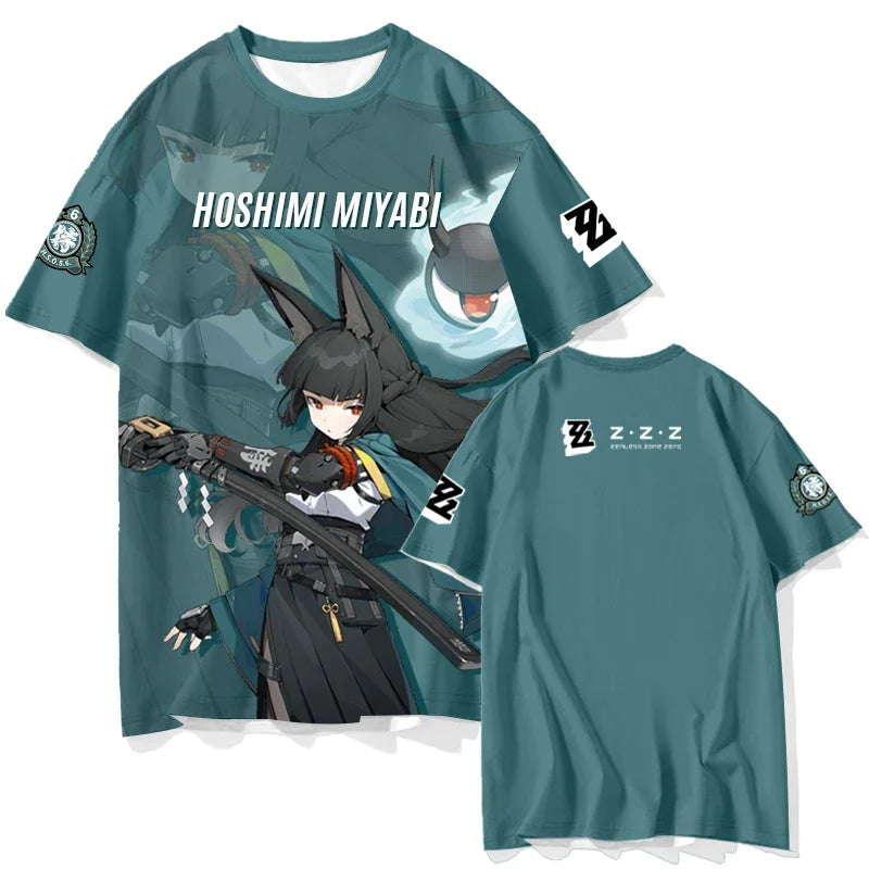 Popular ARPG Game Zenless Zone Zero Print T-Shirts 3D Fashion Men/Women Short Sleeve Crew Neck Tee Harajuku Style Streetwear Top