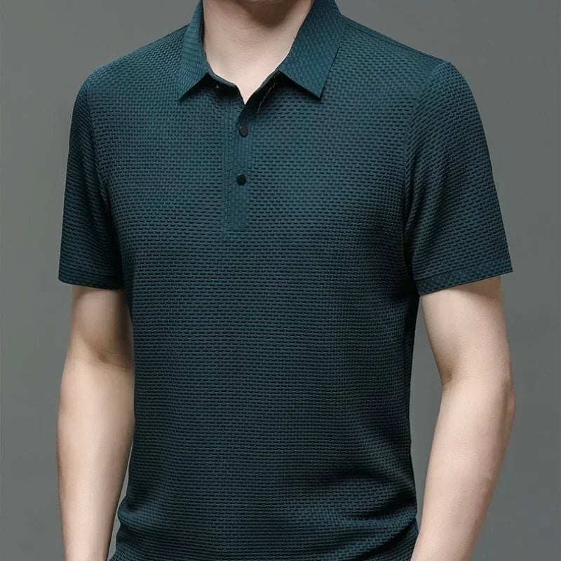 Upto XS-7XL Men's Short Sleeve T-shirt Cool and Breathable POLO Shirt Business Casual Sweat-absorbing Top Tees