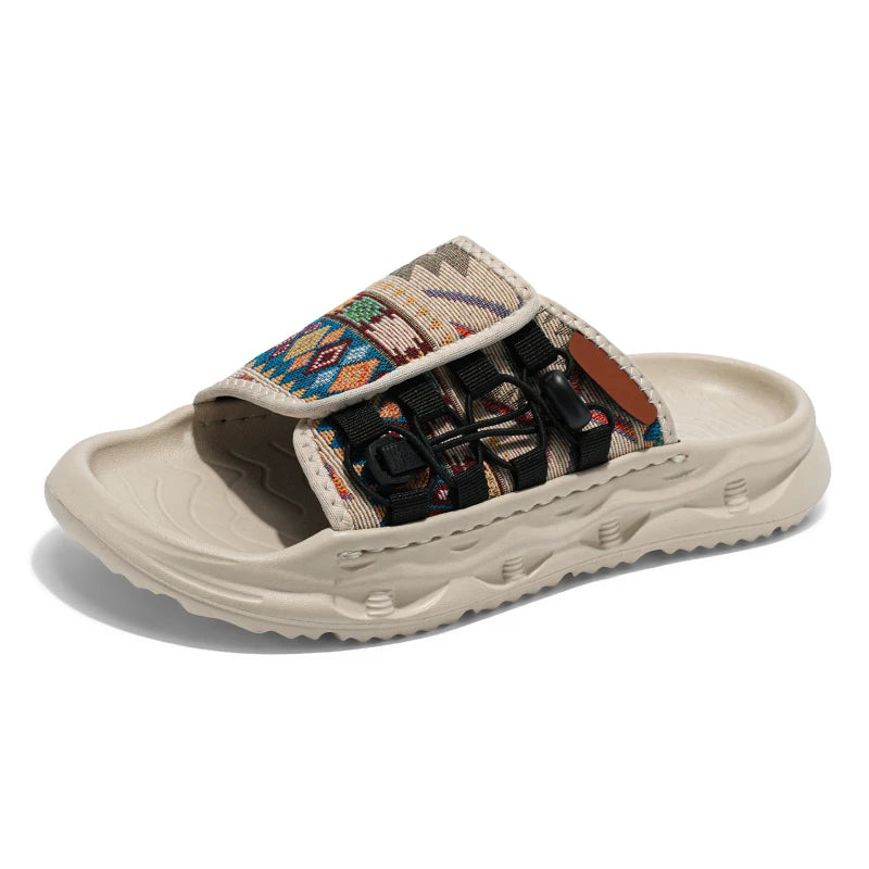 Men's fashion slippers summer soft-soled non-slip outdoor beach shoes casual slippers youth Joker tide sandals walking slippers