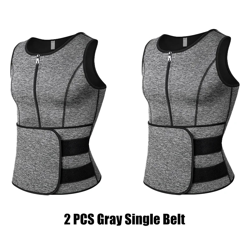 Men Body Shaper Waist Trainer Vest Slimming Shirt Sauna Sweat Vest Compression Undershirt Shapewear Fat Burner Workout Tank Tops