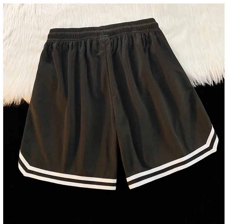 In Summer Wear Basketball Sports Shorts for Men's Thin Casual Quick-drying Silk Pants Loose Versatile Five-point Pants for Men