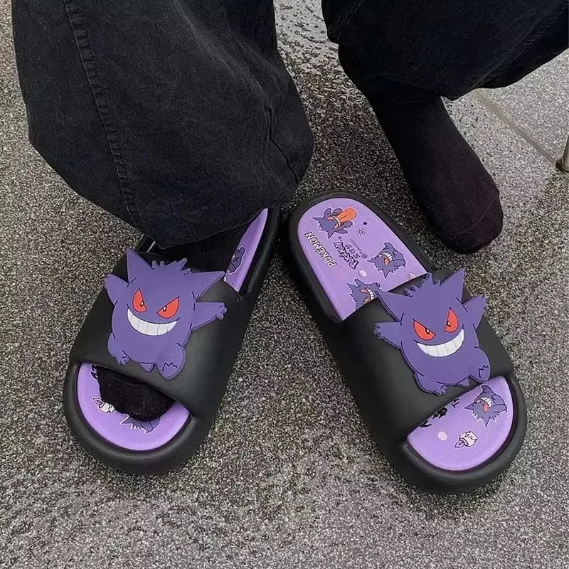 Anime Gengar Adult/Children Slippers Cartoon Kawaii Cute Man Woman Summer Outdoor Sandals Casual Breathable EVA Shoes Gift