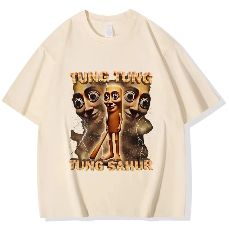 Tralalero Tralala Tung Sahur Bombardiro Crocodilo Tee Shirt Funny Italian Brainrot T-shirt Men Women Meme Print Top Short Sleeve