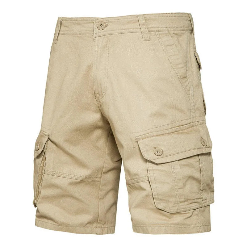 Summer Cargo Shorts for Men Multi Pockets Mens Shorts Casual Hiking Streetwear Cotton Shorts Outdoor Work Shorts for Men