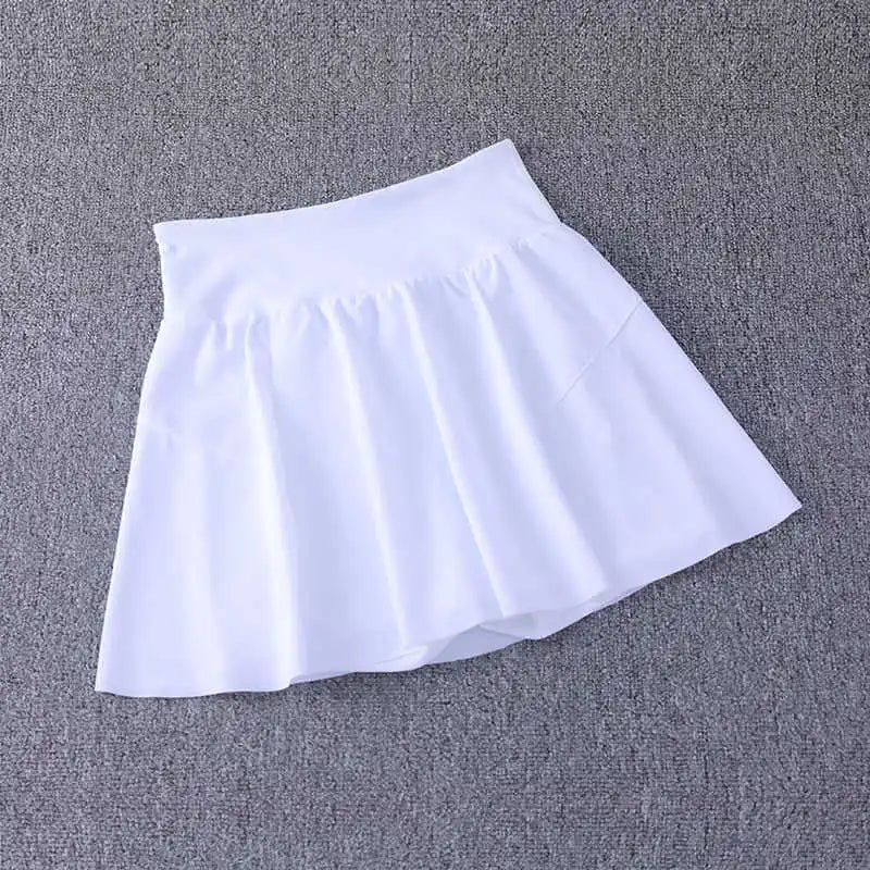 Fake two-piece anti-transparent sports short skirt high-waist yoga skirt running quick-drying tennis badminton pleated skirt pan