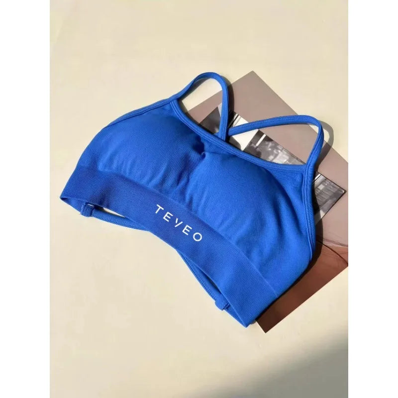 2025 TEVEO Women's Bra Transparent Sports Gym Women's Recommended Workout Fitness Sportswear Yoga Underwear Sports Vest Top