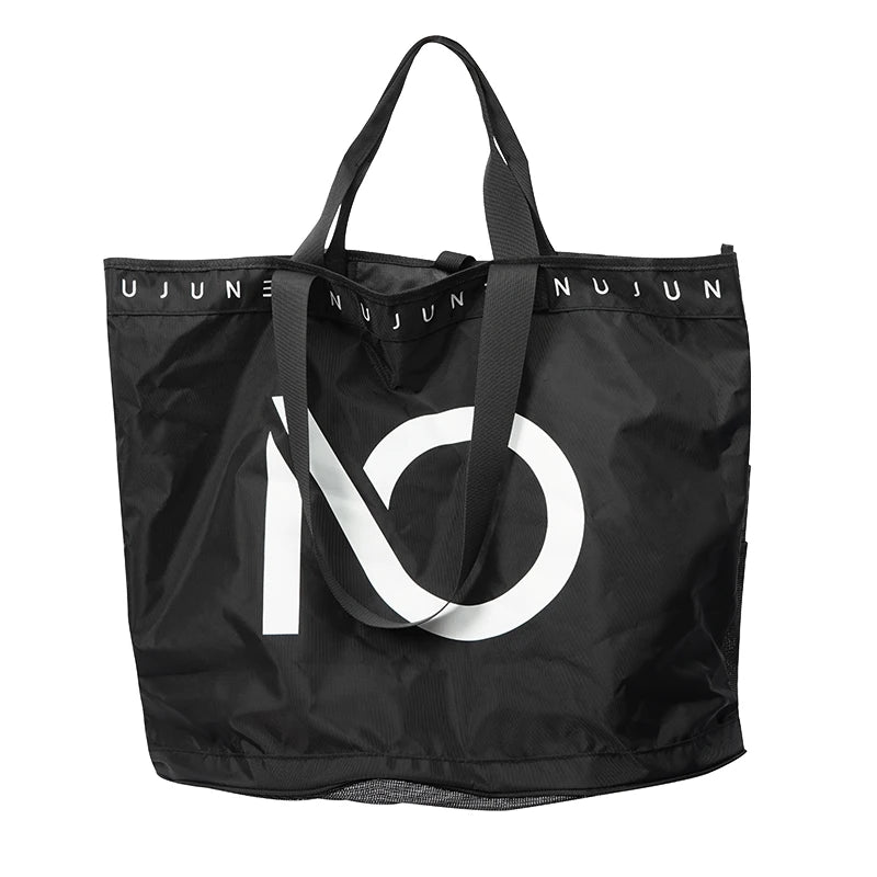 Nu-June Large Beach Bag For Towels Mesh Durable Beach Bag For Toys Waterproof Underwear Pocket Beach Tote BagTransparent Bag