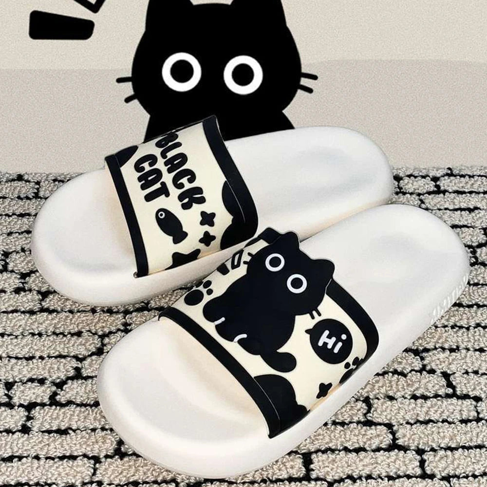 Thick Sole Women Slippers Personality Animals Design Slides Bathroom Beach Indoor Sandals Summer Couple Shoes
