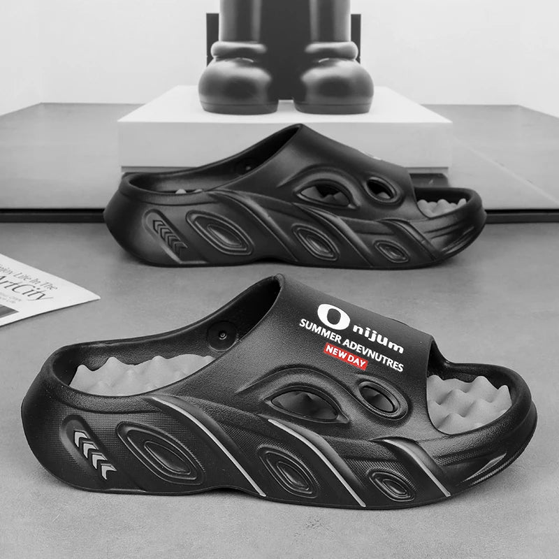 Men Slippers Summer New 2025 Slides Sandals EVA Soft-sole Unisex Men Women Indoor Outdoor Walking Beach Shoes