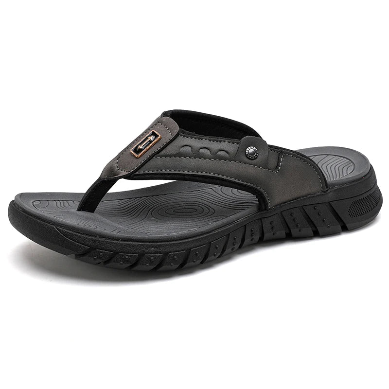 Mens Casual Slippers Summer Outdoor Open Toe Beach Shoes Soft Bottom Comfortable Vacation Indoor Sandals Fashion Non Slip Breath