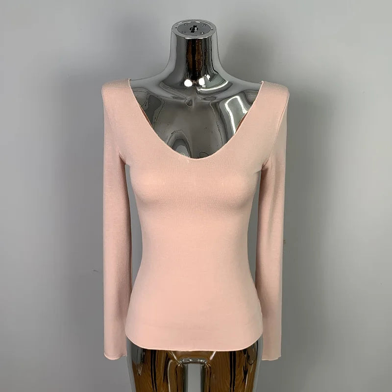 T Shirt Women Basic Casual 2025 Summer T-Shirt O Neck Woman Clothes Sexy Low Chest See Through Soft Slim Tops Tee Shirt Femme