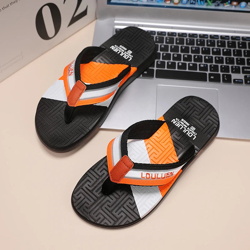 Men's summer sandals, simple, fashionable, versatile, lightweight, breathable, clip on sandals, non-slip outer, soft bottom