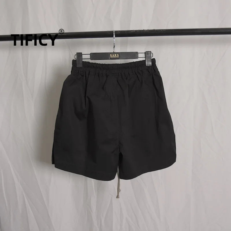 high street New Dark RO Classic Fashion Dark Shorts Woven Workwear Four Leg Leg Split Zipper Men's Beach Casual Shorts