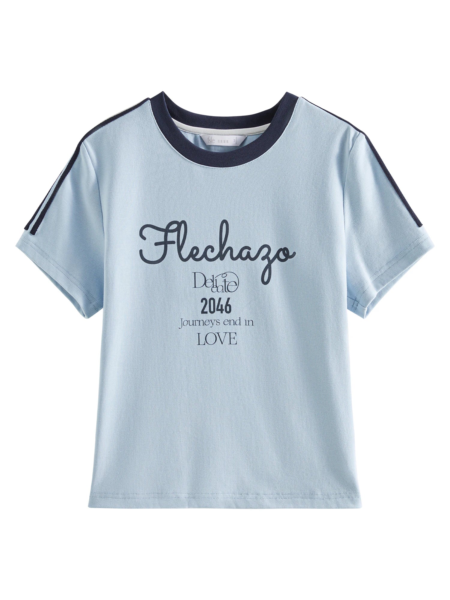 FSLE 2025 Summer Sporty Cropped Jersey Tee Petite Racerback Gym to Street Y2K Aesthetic Breathable Split Hem Reflective Trim