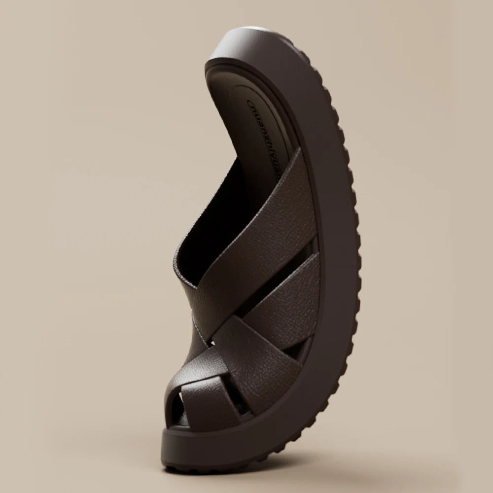 ZHIDA Comfort Thick Soled Slippers Men Summer Outdoor Waterproof Breathable Beach Shoes Fashion Soft Soled Sports Sandals