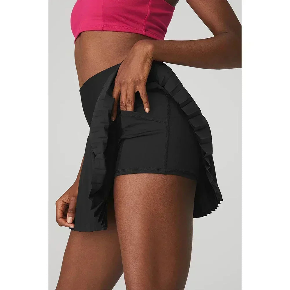 AL Tennis Skirt Golf Skirt  Tenis Skirt Yoga Sport Gym Pleated Skirt Cool and Comfortable in Summer Cute and Sexy