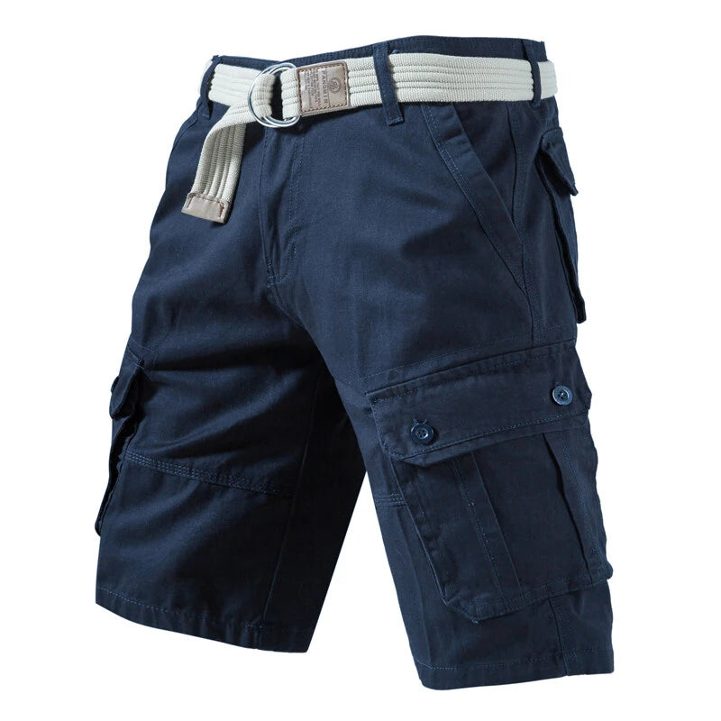 Summer Cargo Shorts for Men Multi Pockets Mens Shorts Casual Hiking Streetwear Cotton Shorts Outdoor Work Shorts for Men