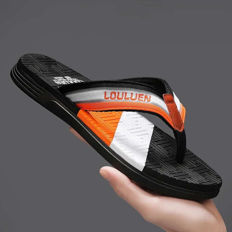 Men's summer sandals, simple, fashionable, versatile, lightweight, breathable, clip on sandals, non-slip outer, soft bottom