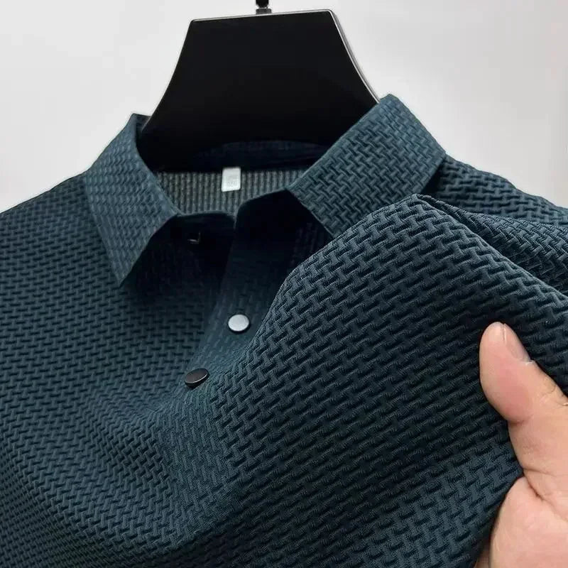 Upto XS-7XL Men's Short Sleeve T-shirt Cool and Breathable POLO Shirt Business Casual Sweat-absorbing Top Tees