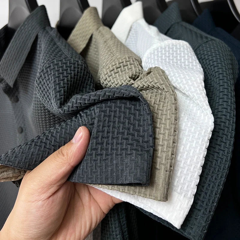Upto XS-7XL Men's Short Sleeve T-shirt Cool and Breathable POLO Shirt Business Casual Sweat-absorbing Top Tees