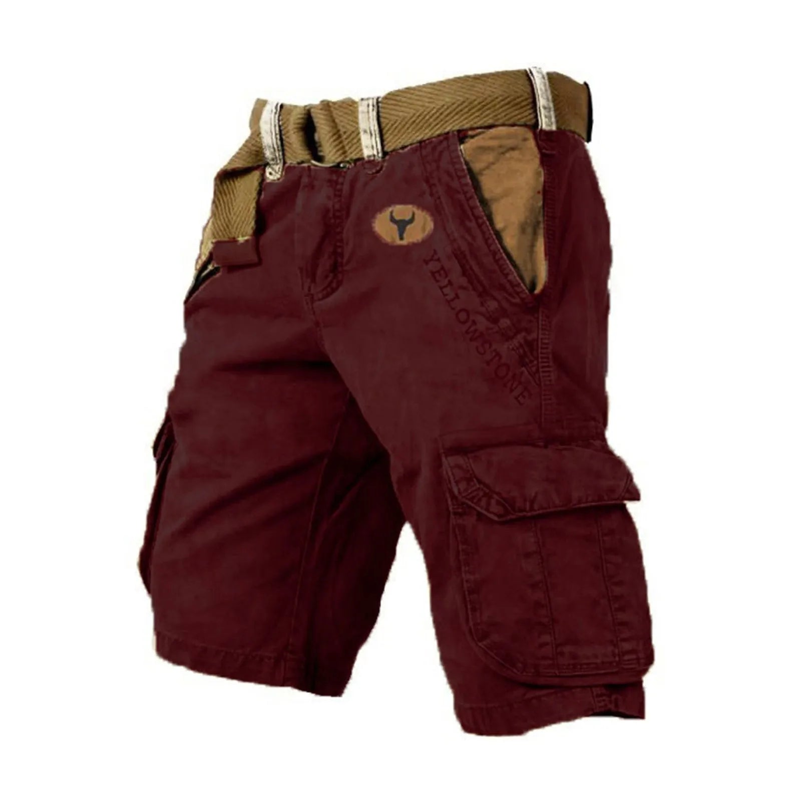 Retro Mens Shorts Overalls Sport Loose Wear Five Quarter Casual Pants With Pockets Summer Cargo Shorts For Man Ropa Hombre
