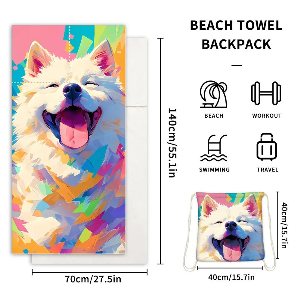 Quick Drying Microfiber Towels Beach Towel Mat for The Sports Bathrobe Woman Travel Portable Sand Free Beach Towels Large Bundle