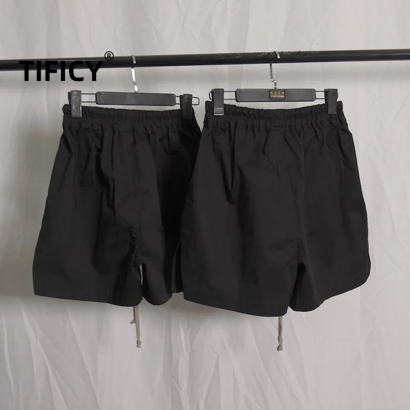 high street New Dark RO Classic Fashion Dark Shorts Woven Workwear Four Leg Leg Split Zipper Men's Beach Casual Shorts