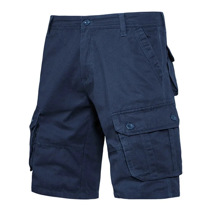 Summer Cargo Shorts for Men Multi Pockets Mens Shorts Casual Hiking Streetwear Cotton Shorts Outdoor Work Shorts for Men