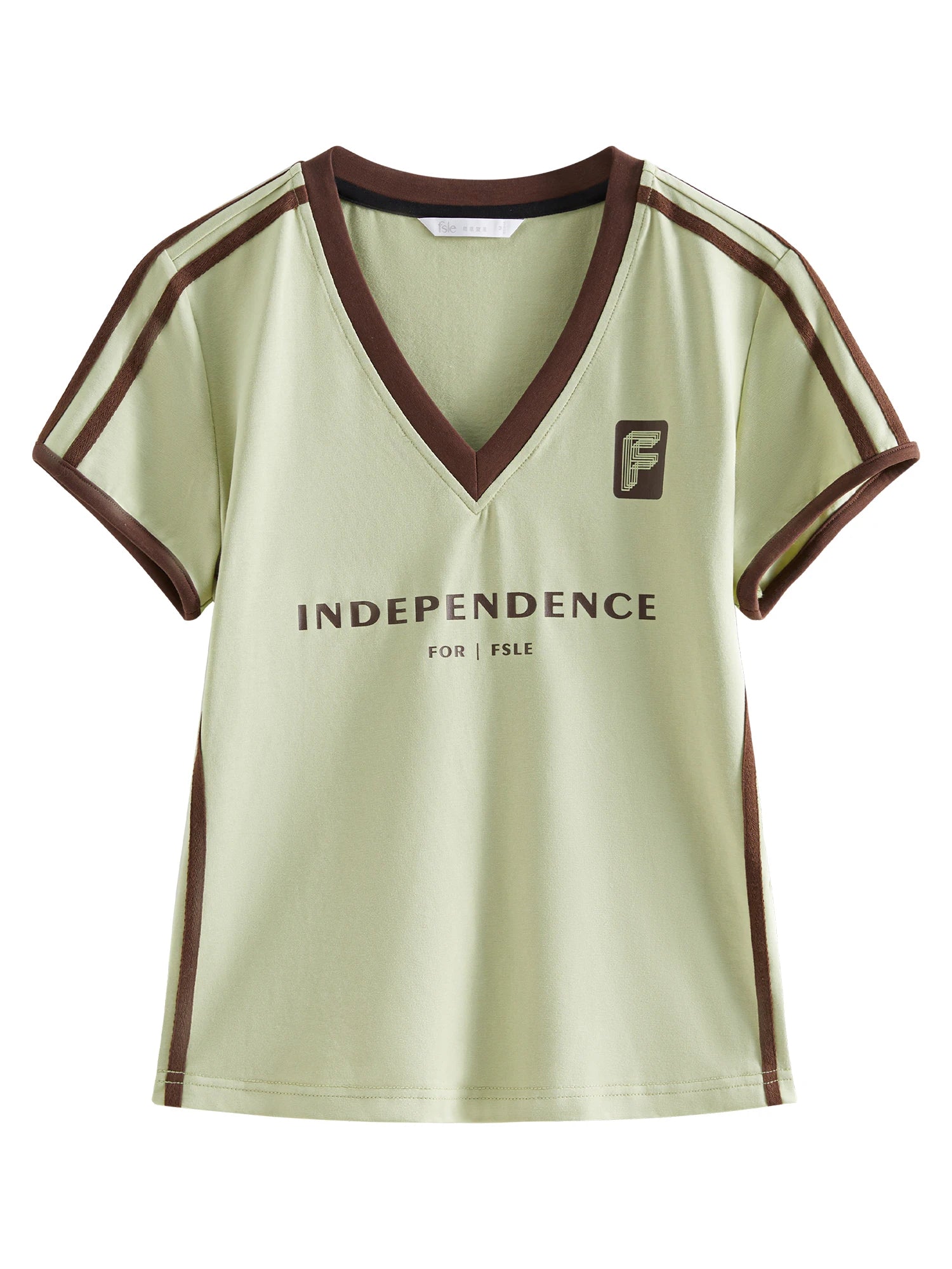 FSLE 2025 Summer Sporty Cropped Jersey Tee Petite Racerback Gym to Street Y2K Aesthetic Breathable Split Hem Reflective Trim