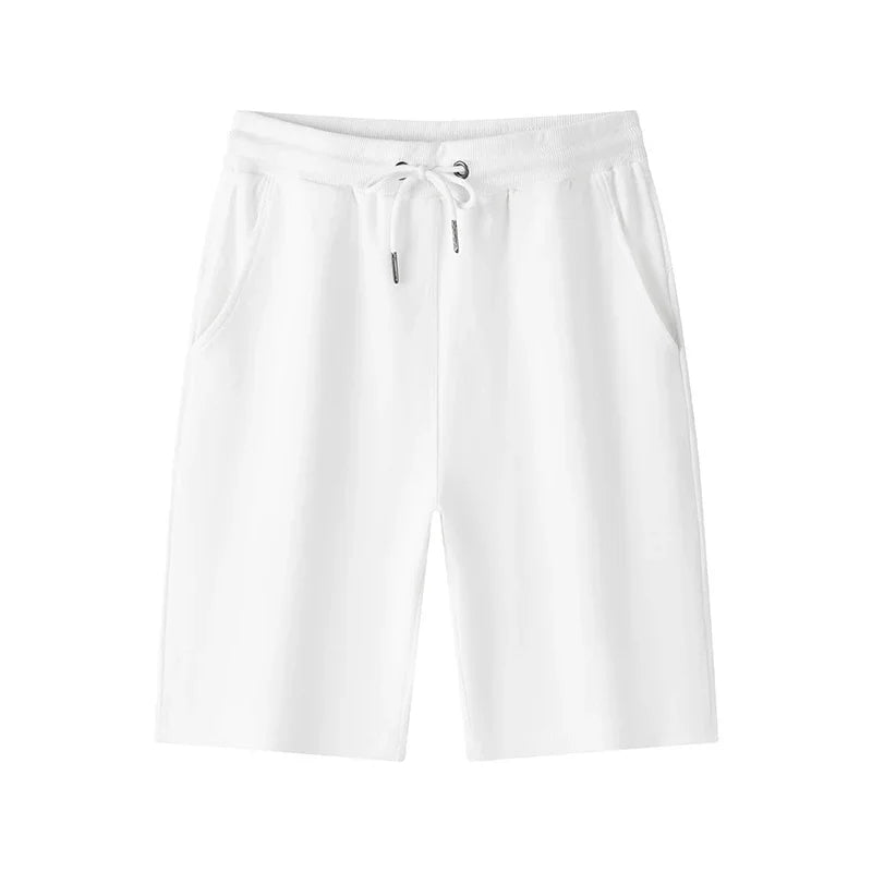 Men's Casual and Fashionable Pure Cotton Shorts with Drawstring and Comfortable Pants