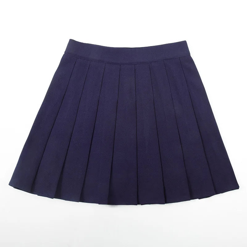 Without Shorts Women Skirts High Waist A-Line Woman Pleated Skirt Summer Fashion Female Mini Harajuku Ladies Short
