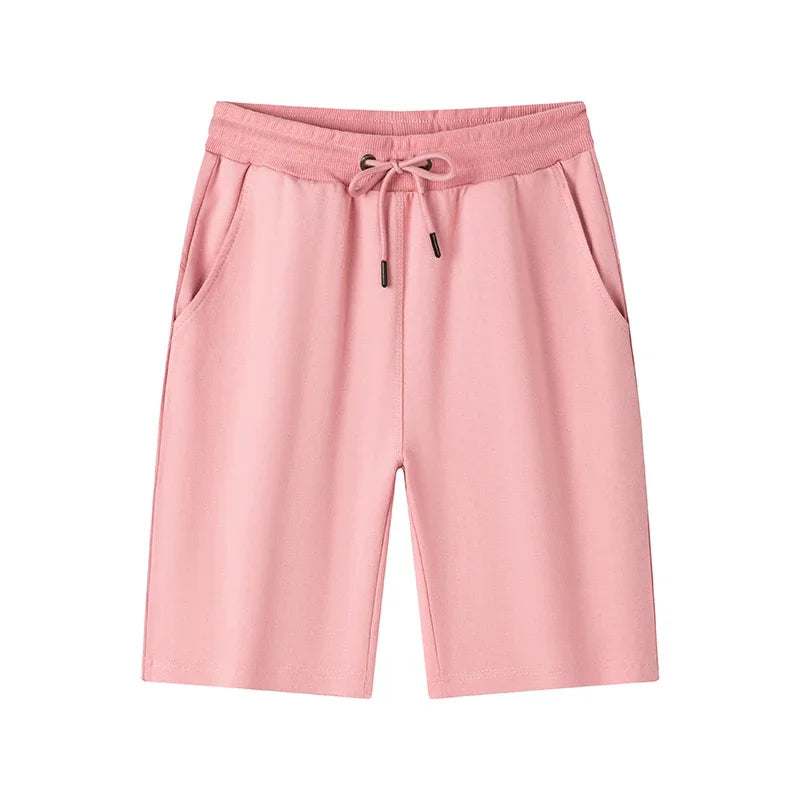 Men's Casual and Fashionable Pure Cotton Shorts with Drawstring and Comfortable Pants
