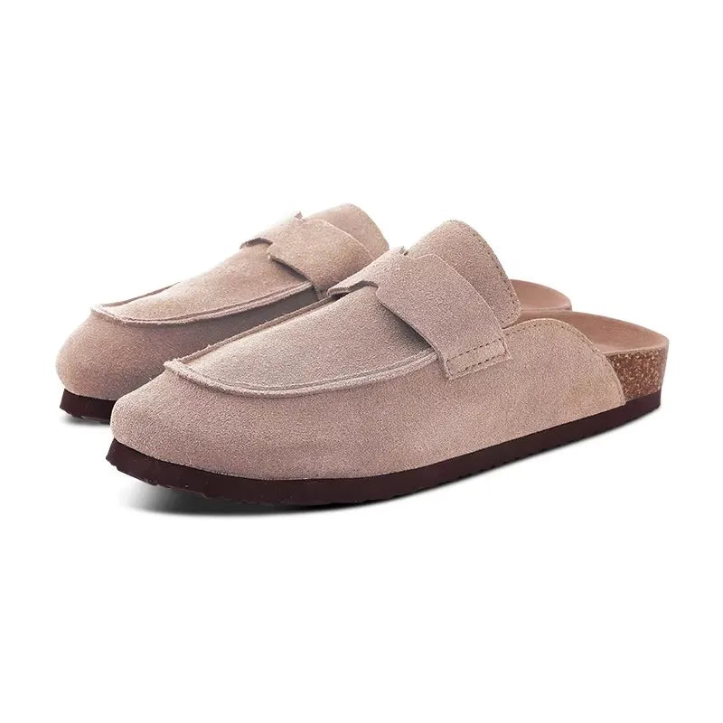 Crestar Women's Mules Cork Clogs Slippers Fashion Soft Footbed Suede Beach Slides With Arch Support Girls Outdoor Muller Shoes
