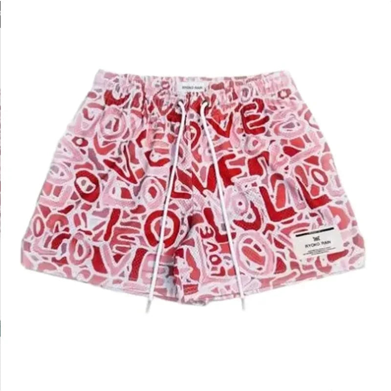 New Men's And Women's Universal Mesh Summer Casual Shorts Quick Dry Sports Shorts Beach 3d Printed Drawstring Breathable Shorts