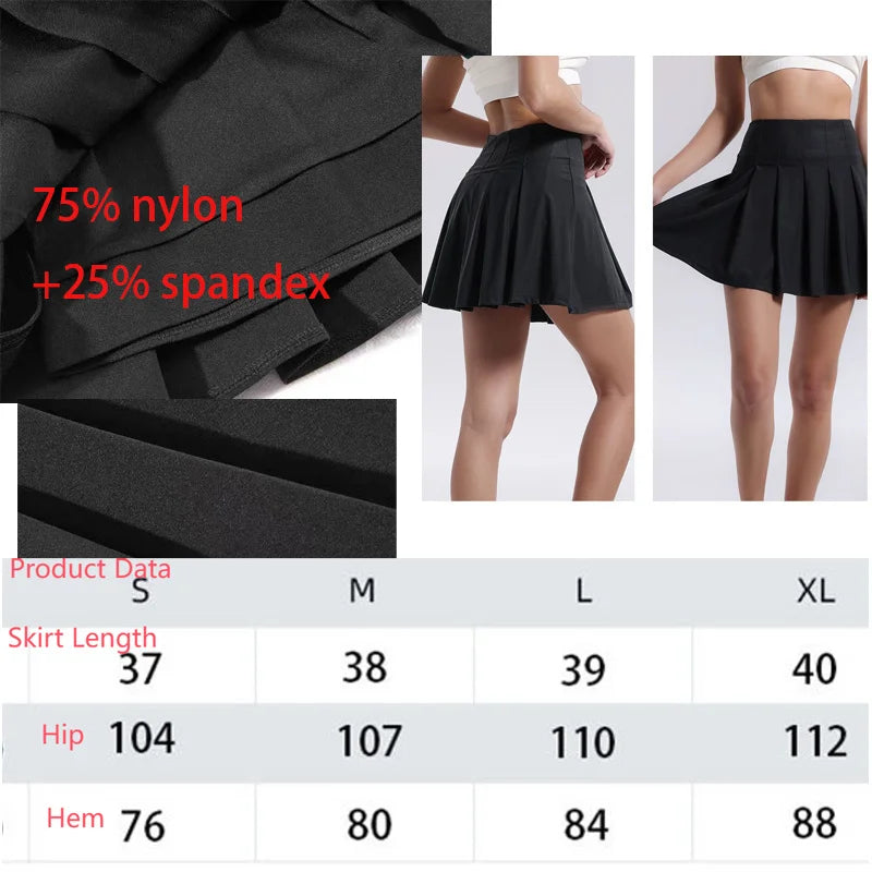 Aiithuug Crease Resistant Tennis Skorts Pockets Pleated Tennis Skort Sports Skirts Stretchy Running Shorts Skirt Golf Skorts