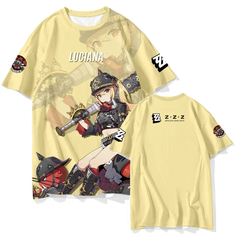 Popular ARPG Game Zenless Zone Zero Print T-Shirts 3D Fashion Men/Women Short Sleeve Crew Neck Tee Harajuku Style Streetwear Top