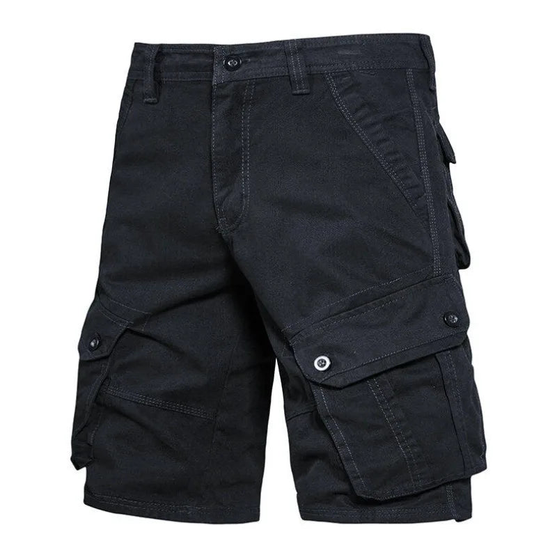 Summer Cargo Shorts for Men Multi Pockets Mens Shorts Casual Hiking Streetwear Cotton Shorts Outdoor Work Shorts for Men