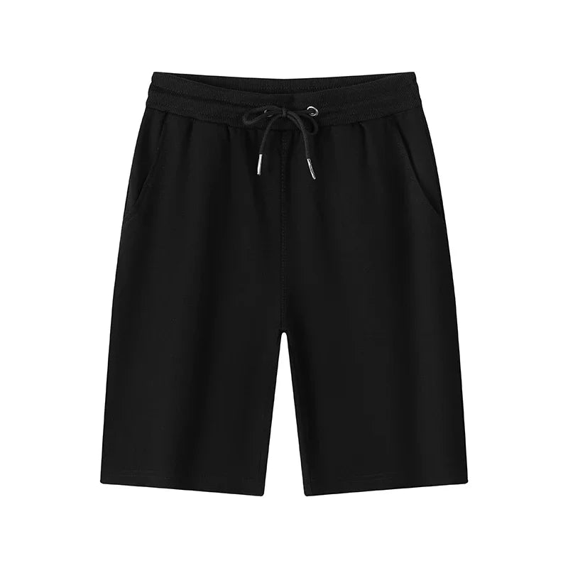 Men's Casual and Fashionable Pure Cotton Shorts with Drawstring and Comfortable Pants